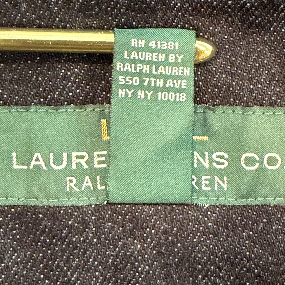 Lauren Ralph Lauren Denim Pencil Skirt 6 Dark Wash Capsule Chic Elevated Basics - Picture 7 of 12
